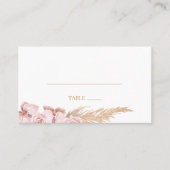 Boho Tropical Botanical | Ivory Flat Wedding Plaatskaartje (Voorkant)