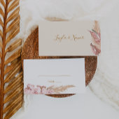 Boho Tropical Botanical | Ivory Flat Wedding Plaatskaartje