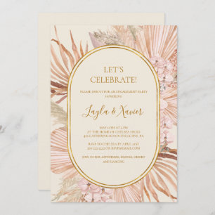 Boho Tropical Botanical   Ivory Let's Celebrate Kaart