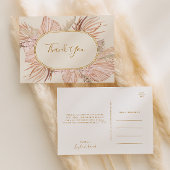 Boho Tropical Botanical | Ivory Wedding Bedankt Briefkaart