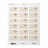 Boho Tropical Botanical Ivory Wedding RSVP Adres Etiket (Full Sheet)