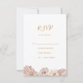 Boho Tropical Botanical | Olijfgroene RSVP-kaart RSVP Kaartje (Voorkant)