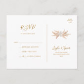 Boho Tropical Botanical | RSVP-Briefkaart voor bru Briefkaart (Achterkant)