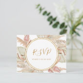 Boho Tropical Botanical | RSVP-Briefkaart voor bru Briefkaart (Staand voorkant)