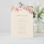 Boho Tropical Botanical | Tijdschema van evenement Informatiekaartje (Staand voorkant)