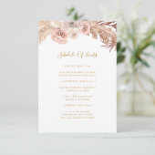 Boho Tropical Botanical | Tijdschema van evenement Informatiekaartje (Staand voorkant)