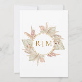 Boho Tropical Botanical | Traditioneel huwelijk Kaart (Achterkant)