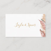Boho Tropical Botanical | Vaste bruiloft Plaatskaartje (Achterkant)