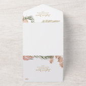 Boho Tropical Botanical | Verzegeling en verzendin All In One Uitnodiging (Buitenkant)