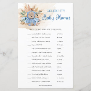 Boho tropical boy teddy draagt 'Celebrity Baby Nam