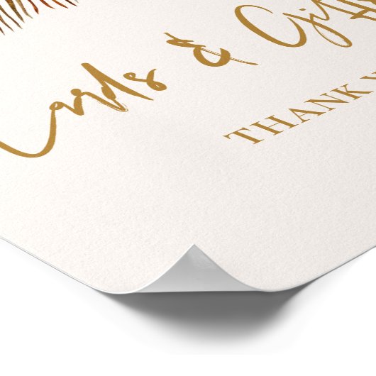 Boho Tropical Bruiloft Feest L201 Poster Bord (Hoek)