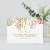 Boho Tropical Dried Floral en pampas Details kaart (Staand voorkant)