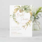 Boho Tropical Dried Palm Desert Vrijgezellenfeest Kaart (Staand voorkant)