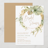 Boho Tropical Dried Palm Desert Vrijgezellenfeest Kaart (Voorkant / Achterkant)