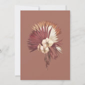 Boho Tropical Fan Palms Bruiloft Save the Date (Achterkant)