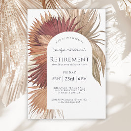 Boho Tropical Fan Palms Pensioenfeest Kaart