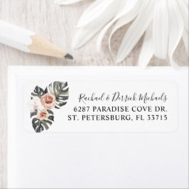 Boho Tropical Floral Beach Vibe Etiket