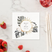 Boho Tropical Floral Beach Wedding Servet (Insitu)