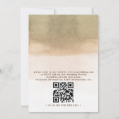 Boho Tropical Floral Desert Chic QR Code Wedding Kaart (Achterkant)
