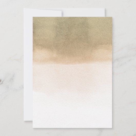 Boho Tropical Floral Desert Wedding Invitation Kaart (Achterkant)