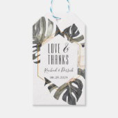 Boho Tropical Floral Geometric Bedankt Cadeaulabel (Voorkant)