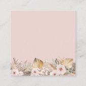 Boho Tropical Floral Girl Shower Book-verzoek Informatiekaartje (Achterkant)