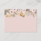 Boho Tropical Floral Girl Shower Diaper Raffle Informatiekaartje (Achterkant)