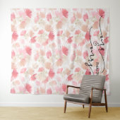 Boho Tropical Floral Mr. en Mrs Wedding Photo Wandkleed (In Situ (horizontaal))