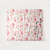 Boho Tropical Floral Mr. en Mrs Wedding Photo Wandkleed (Voorkant (horizontaal))