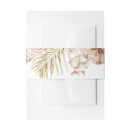 Boho Tropical Floral Pampas en gedroogde bloemen Uitnodigingen Wikkel
