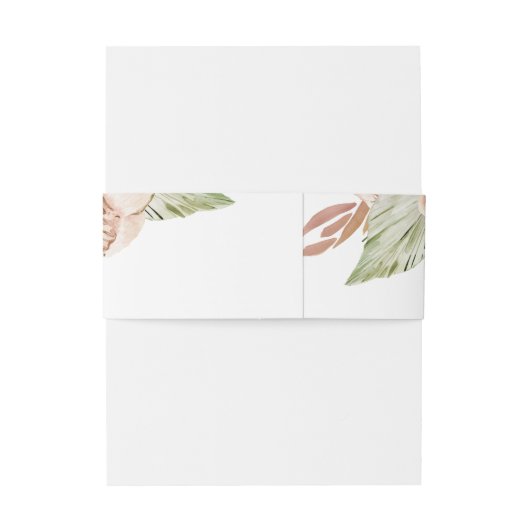 Boho Tropical Floral Pampas en gedroogde bloemen Uitnodigingen Wikkel (Achterkant Voorbeeld)