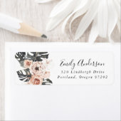 Boho Tropical Floral | Retouradreslabel Etiket (Insitu)