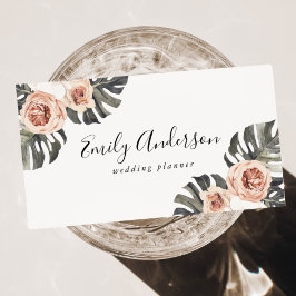 Boho Tropical Floral Visitekaartje