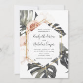 Boho Tropical Floral | Weddenschap Kaart (Voorkant)