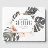 Boho Tropical Floral Wedding Gastenboek (Voorkant)