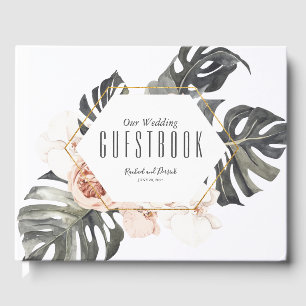 Boho Tropical Floral Wedding Gastenboek
