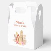 Boho Tropical Flower SurfIng Baby shower Bedankdoosjes (Geopend)