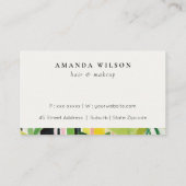 Boho Tropical Foliage Botanical 6 Punch Loyality Visitekaartje (Achterkant)