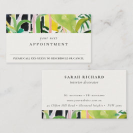 Boho Tropical Foliage Botanical Appointment Visitekaartje