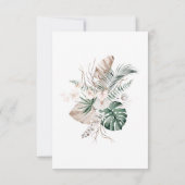 Boho Tropical Garden Wedding Invitation Kaart (Achterkant)