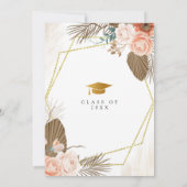 Boho Tropical Gold Foil Tassel Bloemen Afstuderen Kaart (Achterkant)