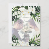Boho Tropical Greenery Foto Modern CUSTOM Kaart (Voorkant)