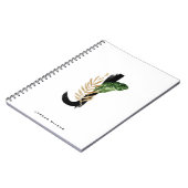 Boho Tropical Greenery Letter J Monogram Notitieboek (Linkerzijde)