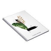 Boho Tropical Greenery Letter L Monogram Notitieboek (Rechterzijde)