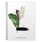 Boho Tropical Greenery Letter L Monogram Notitieboek (Voorkant)