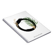 Boho Tropical Greenery Letter O Monogram Notitieboek (Rechterzijde)