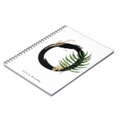 Boho Tropical Greenery Letter O Monogram Notitieboek (Linkerzijde)