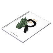 Boho Tropical Greenery Letter R Monogram Notitieboek (Linkerzijde)