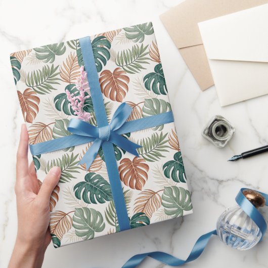Boho Tropical Leaves  Cadeaupapier (Geschenken)