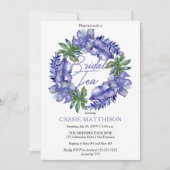 Boho Tropical Leaves Paars | Green Bridal Tea Kaart (Voorkant)